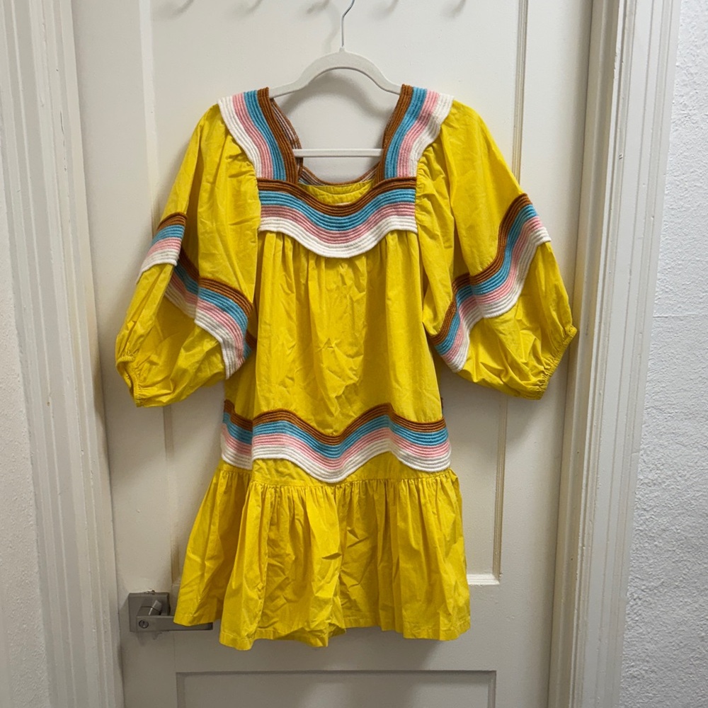 Corey Lynn Calter Yellow Multicolor Mini Dress